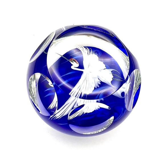 PAPERWEIGHT LUNDBERG STUDIOS DANIEL SALAZAR 1991 3.25" Magnum Rare Facetted - Picture 4 of 9